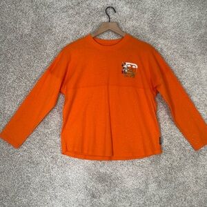 Disney World Halloween Orange Glitter Long Sleeve‎ Spirit Jersey Girls XL